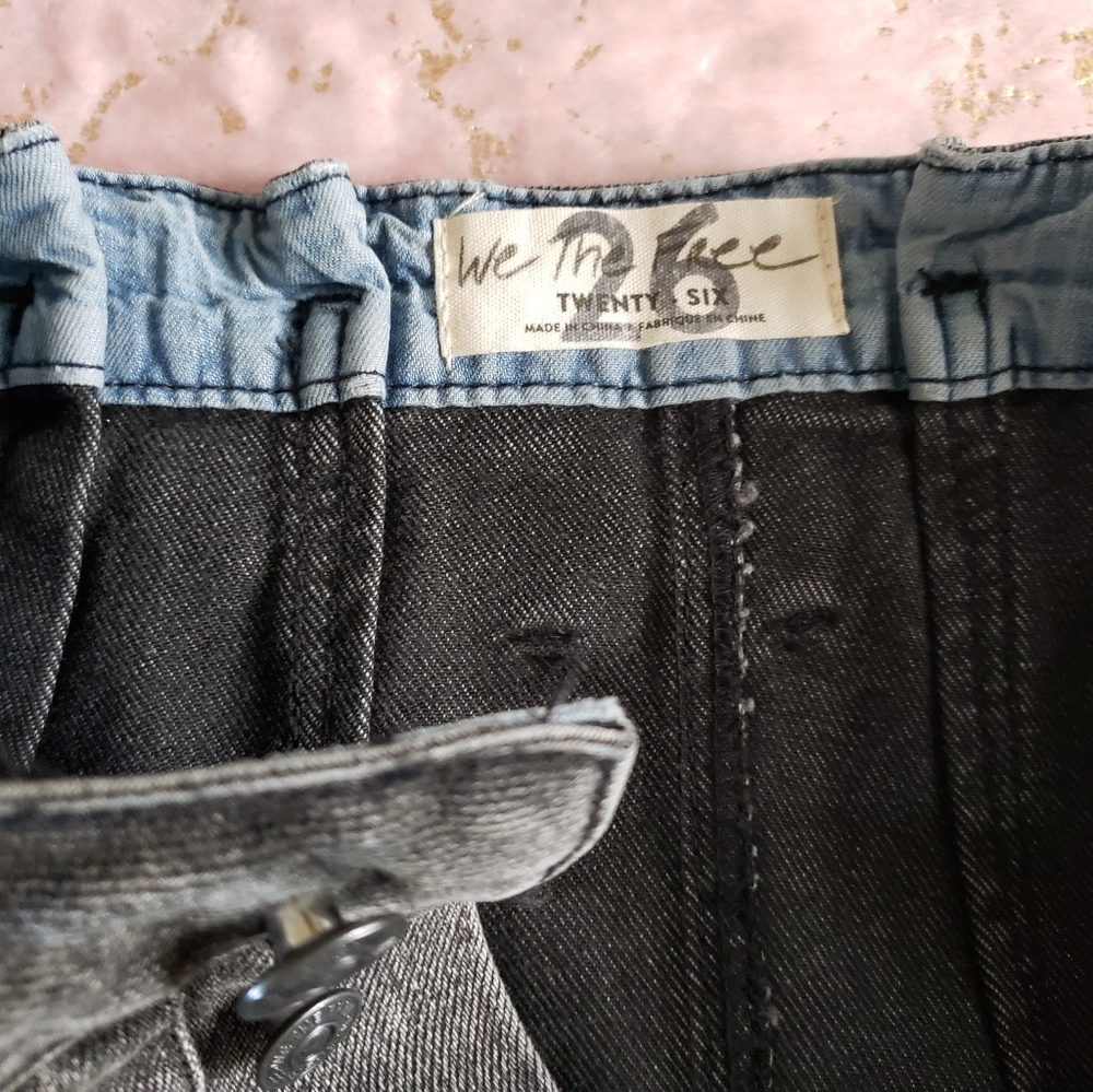 Free People Black Washed Denim Skirt - Picture 13 of 16